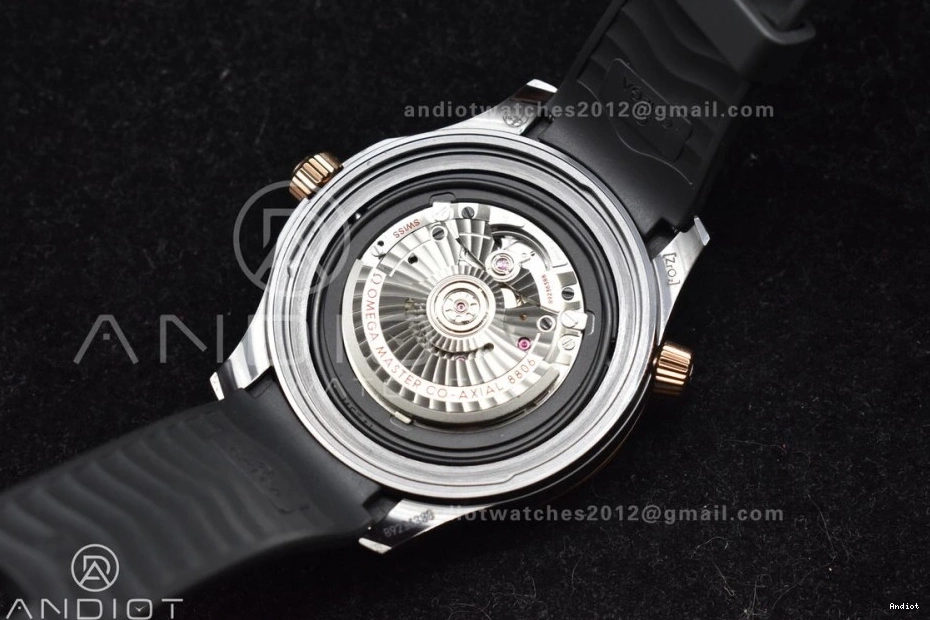 43.5mm 1:1 Black 1070 Strap Best Trendsetting A Black Bezel RG 300m Edition Black VSF Ceramic Rubber Dial on Seamaster 0731
